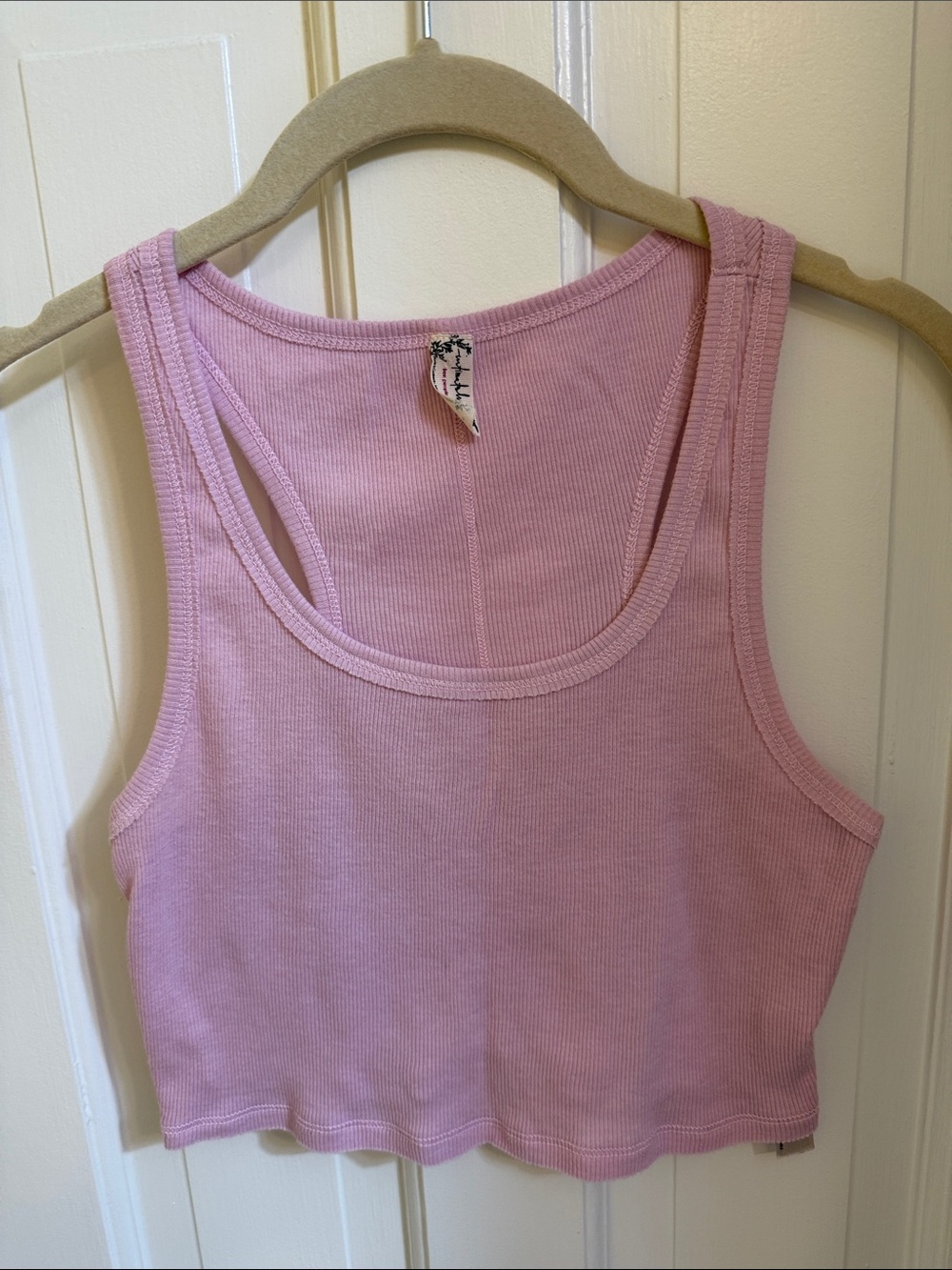 Intimately Free People Ribbed cropped Tank. Light lilac.  size M